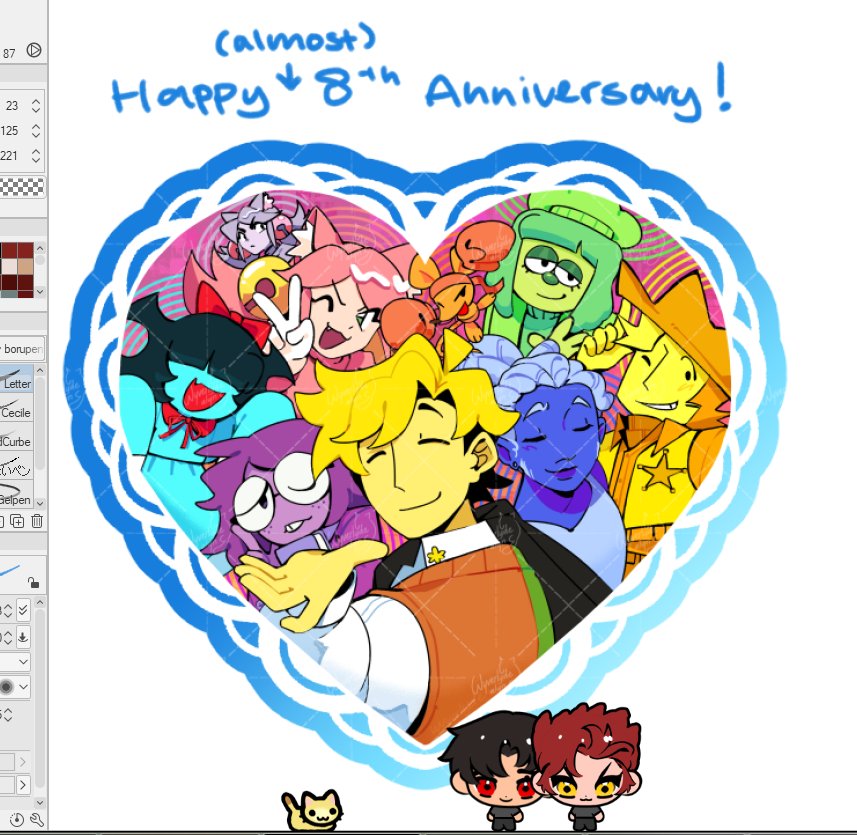 wyverlyde's tweet photo. hihii!! since its gonna be deltarune 8th anniversary soon, i made some stickers to trade and give away for cf!! ((will be visiting on day 1 only tho
#cf23 #comifuro23 https://t.co/fXpfcUKAkF