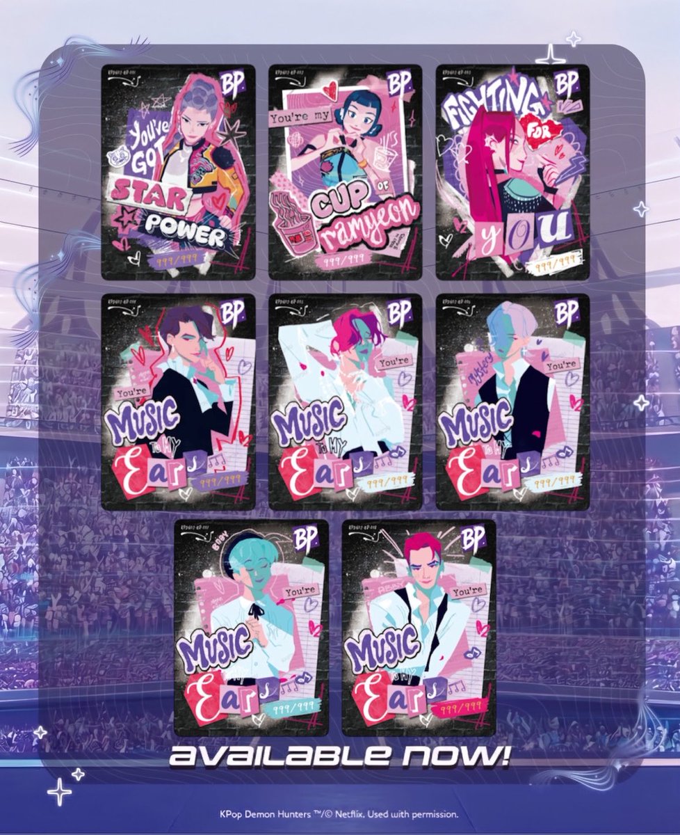 FunkoPOPsNews's tweet photo. Peep the full wave of Brush Rares from Kayou’s K-Pop Demon Hunters cards! Grab them at the link below ~ 

   Linky ~ https://t.co/k1yW78GJqe

This is the Energy Edition ~

#Ad #FunkoPOPNews #KPopDemonHunters #Kayou https://t.co/XPsXnjXjZm