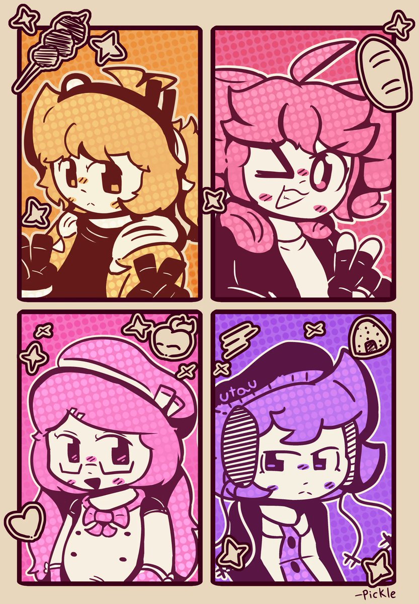 PickletheArtist's tweet photo. Removing AI from your feed with 4 of my illustrations!! https://t.co/RtWdMjMIpe