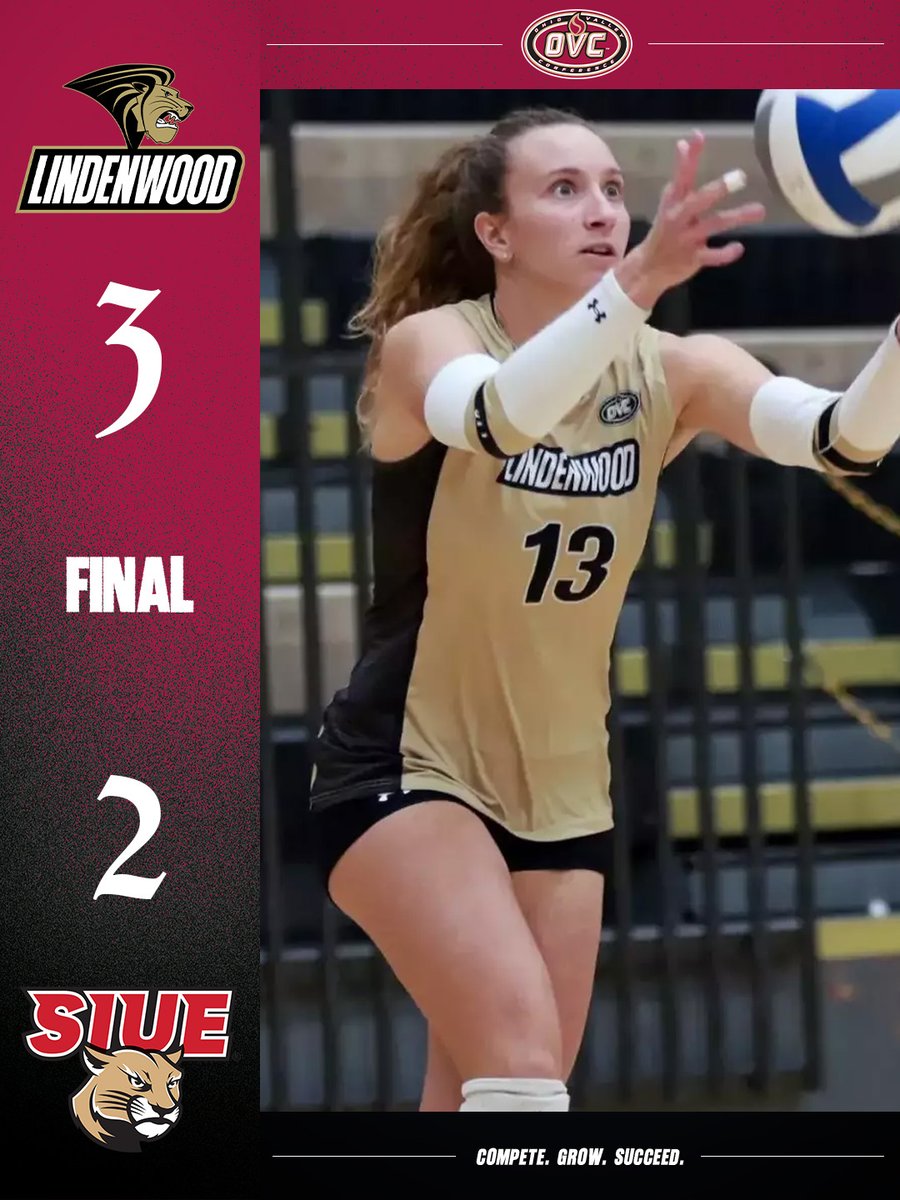 OVCSports's tweet photo. Lindenwood uses a reverse sweep to remain in first, while Southeast Missouri keeps pace with a sweep. Morehead State sweeps and Southern Indiana wins in four sets in Friday's OVC 🏐 action.

https://t.co/Ioj7XP7x3w | #OVCit https://t.co/QWMRLk6ZDv