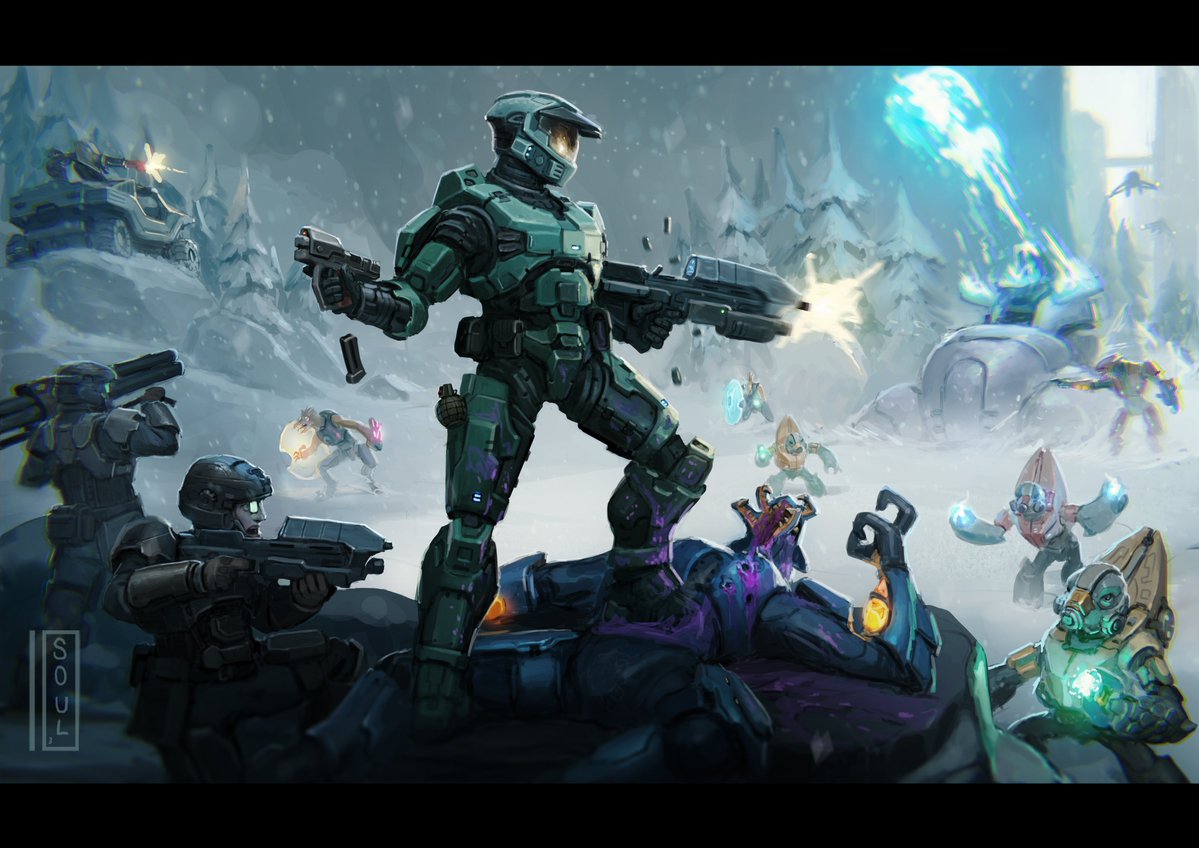 Soul_ant19's tweet photo. So great to see all the other artists work for Halo fest! they all cooked, great work guys!

I appreciate the community team, big thanks to 
@Tashi343i/ @Halo / @ske7ch and everyone involved setting this up! https://t.co/02hM2znJP8