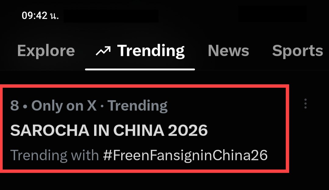 TrendForFB's tweet photo. อันดับ 8/8 เทรนด์ไทย

SAROCHA IN CHINA 2026
#FreenFansigninChina26 
#srchafreen https://t.co/dwWDicP1L2