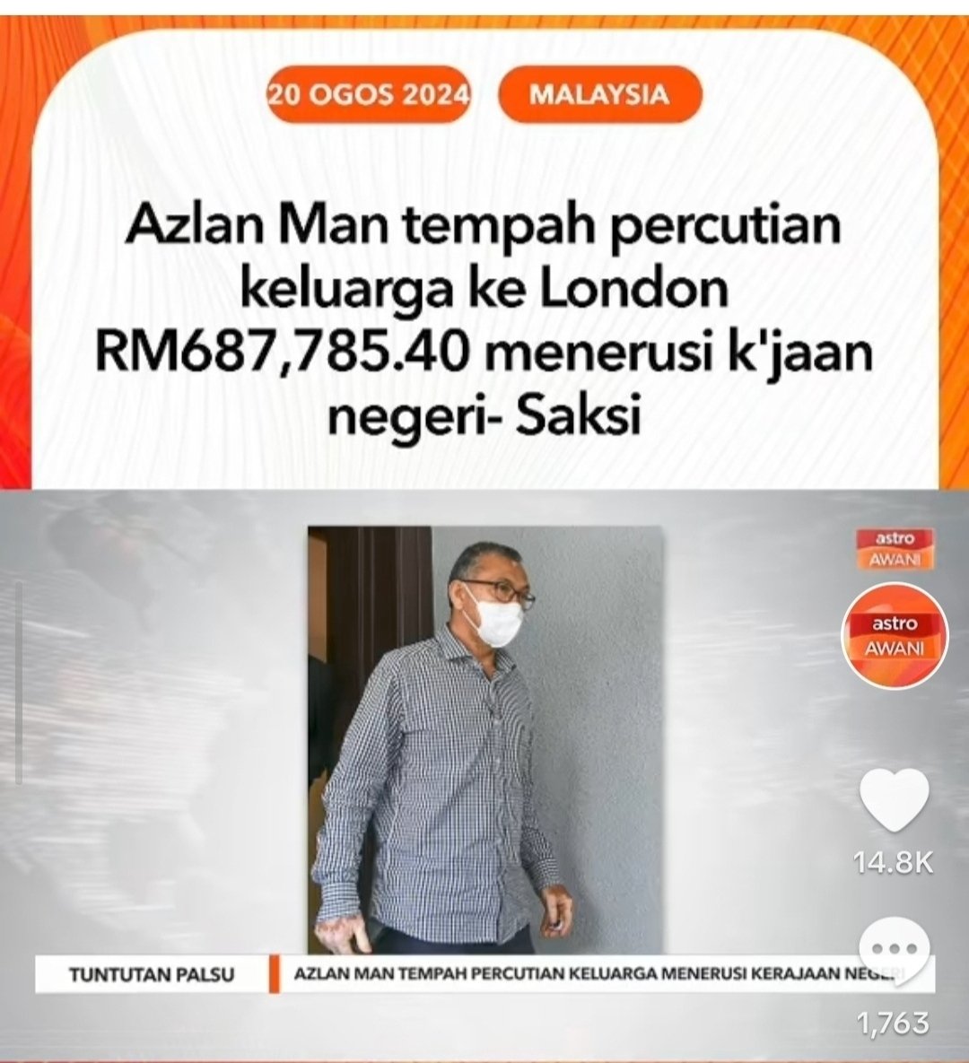 SSSMsian's tweet photo. Hebat tak pendekar2 Tanah Melayu? Hampir 700k hanya utk bercuti wei! Tak malu kat kluarga ke? https://t.co/y3TzVwbEPm