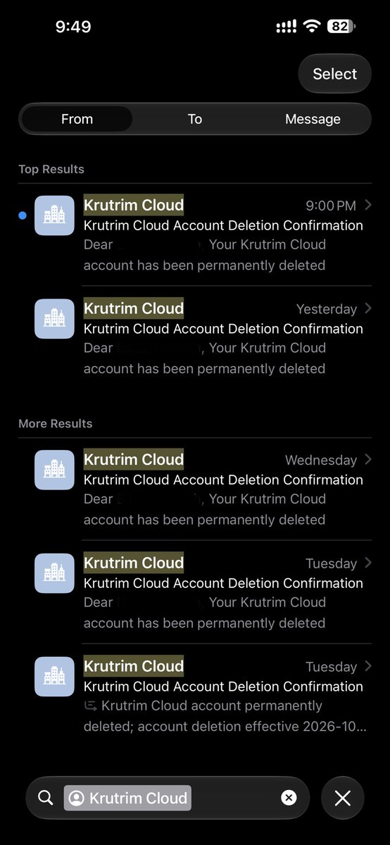 ItsME__today's tweet photo. @Krutrim hello, how many times you will send me account deletion confirmation email ? https://t.co/wZ2NwHIfQe