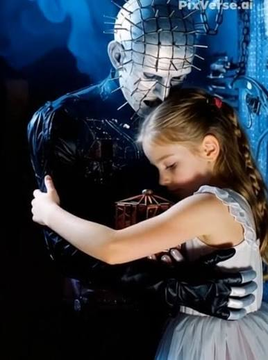 Voiddottore's tweet photo. @PinheadDB That reminds me that Pinhead once protected a little girl from her abusive father. Demons to some, and angels to others. https://t.co/oLNuaJEqnt