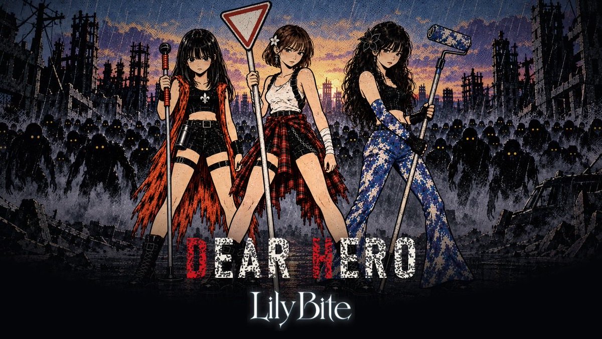 lilybite_jp's tweet photo. 1st Single『DEAR HERO』
Official Lyric Video公開！

アニメーションリリックビデオ三部作、第一章。

Lily Bite Official YouTube
https://t.co/eDfWuoEmvy

STREAMING
各種音楽配信サービスにて配信中
https://t.co/6Bi4avVR8f

#LilyBite #リリバイ #ERE #ラクライランド #RÜ_  #DEARHERO https://t.co/LhKs1mGOpg