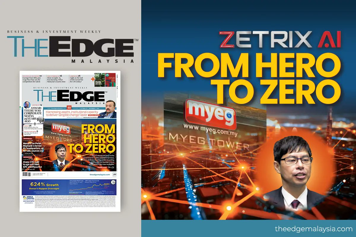 Jeff4Malaysia's tweet photo. Zetrix AI: Connecting the 'haze-y' dots...

Zetrix AI Bhd (KL:ZETRIX) IPO-ed as MyEG in January 2007, and went on to become a darling of Bursa Malaysia.

But it is now on the verge of falling into the cash-strapped Practice Note 17 category. 

Is this the end of the road for founder TS Wong and Zetrix AI?

Next week's The Edge Weekly runs a front-page lead: 

'Zetrix AI — From hero to zero'
 
https://t.co/BJrtXJIsUH

Friday, October 23: In a bourse filing, Zetrix AI Bhd said it will hold another sukuk holders’ meeting after parties failed to reach a deal on Friday to address a covenant breach involving its RM2 billion sukuk by the deadline.

It said the date of the next meeting has yet to be set.

https://t.co/bJjYvtagMI

TheEdge: Tracing MyEG/Zetrix's downfall...

Zetrix AI Bhd’s managing director Wong Thean Soon’s stake has fallen to insignificant levels of 1.84% currently from almost 30% a few weeks earlier, as a result of force selling by financial institutions he had pledged his shares to.

Until today, the cause of the selldown of Zetrix and Wong’s shares has not been explained.

Today, the largest shareholders of Zetrix AI are:

1) The Social Security Organisation (Socso) with 216 million shares or 2.72%, 

2) Followed by International Finance Corp, the World Bank’s private sector arm, with 199.56 million shares or 2.51%.

Zetrix is now a company rudderless without any shareholder driving it.

In a meeting, Wong was clearly dishevelled, ill at ease, not answering his phone as it buzzed, obviously under pressure.

What are 'friends' for when the going gets tough...

Just on Friday, the company’s former executive chairman Datuk Dr Norraesah Mohamad stepped down, opting for a non-executive position.

Earlier this month, another director, Datuk Seri Mohd Mokhtar Mohd Shariff, had tepped down.

Both seemingly had left Wong to handle the trying times alone. (Fair weather? Fine... but now it's haze season, ain't it?)

Zetrix AI’s market capitalisation at RM592.3 million at its close on Friday was a far cry from its heyday in 2018 prior to the 14th general election.

Yes, that's Najib's time.

Zetrix AI’s failure to remit RM314 million in collections from May to Sept this year to the Road Transport Department has resulted it being suspended from the task. 

Zetrix AI and HeiTech Padu entered into an agreement in April 2024 to explore the deployment of blockchain technology in the National Integrated Immigration System or NIISe project. 

Yes, that's Anwar's prime time.

However, the proposed collaboration did not materialise; the agreement lapsed in April 2025 and both parties agreed not to extend the agreement.

What is left in Zetrix AI is its blockchain business, but there are doubts as to how lucrative the business is, or whether Zetrix AI can keep pumping money into the capex-intensive business.

For Zetrix AI, raising funds seems like a pipe dream nowadays.

Financial institutions are likely to shun the company, and Wong meanwhile grapples with RM2 billion in sukuk, where a key covenant — that he remains the single largest shareholder — has been broken.

Tick tick tick...
