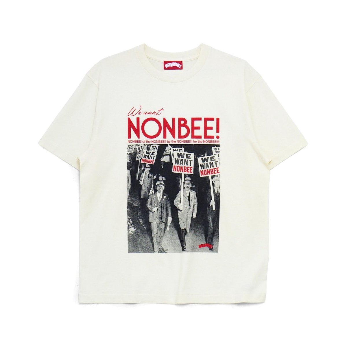 Nonbee_official's tweet photo. “WE WANT NONBEE”
PHOTO PRINT TEE
black ＆white

2026.10.24(sat) 12:00〜
NONBEE STORE TOKYO &amp;
NONBEE WEB SHOP

#WEWANTNONBEE
#NONBEEISBACK
#岩井ジョニ男
#５ＧＡＰクボケン https://t.co/tdiSoyN3c1
