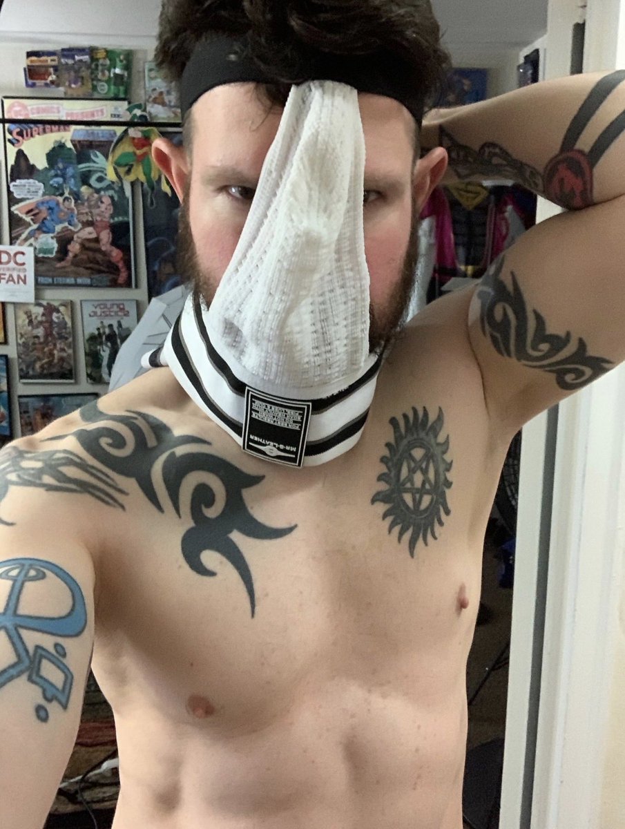 GayComicGeek's tweet photo. That musky jock smells better after every workout. https://t.co/SoY7TJamTq