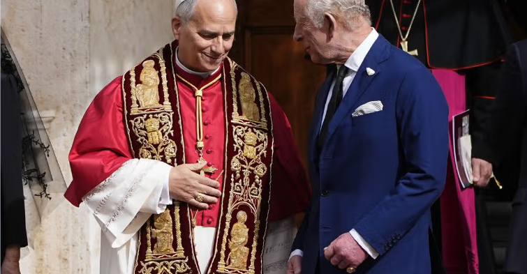 DailyMirror's tweet photo. Pope Leo accepts rare title from King Charles days after lung cancer surgery https://t.co/9C7Yj13Ouy https://t.co/NRywm6y6FF
