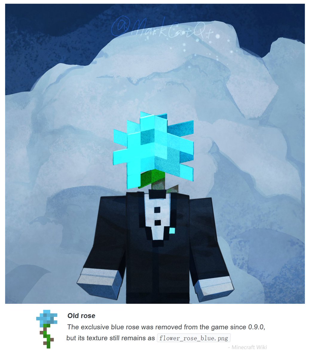 MarkCatQt's tweet photo. 🩵🌹
#minecraft #minecraftfanart https://t.co/wTc8vUn6mX