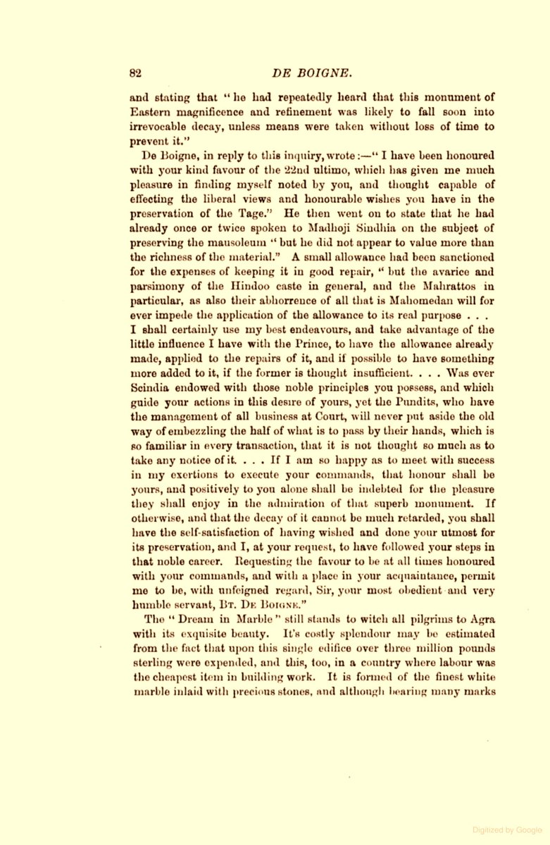 Indic_Chronicle's tweet photo. Here's a fine display of deliberate misinterpretation and ignorance.

This remark by De Boigne is found in Compton's book where the Savoyard criticises the Brahmins &amp; Marathas (and Hindus in general) for their "avarice" &amp; "parsimony" and hatred for all things that are MAHOMEDAN… https://t.co/91jYYTdSYD