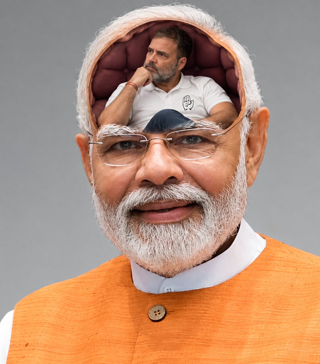 LavanyaBallal's tweet photo. If Rahul Gandhi is so irrelevant why does he occupy the  entirety of  Modi's mindspace? https://t.co/oJjKkTpaJC