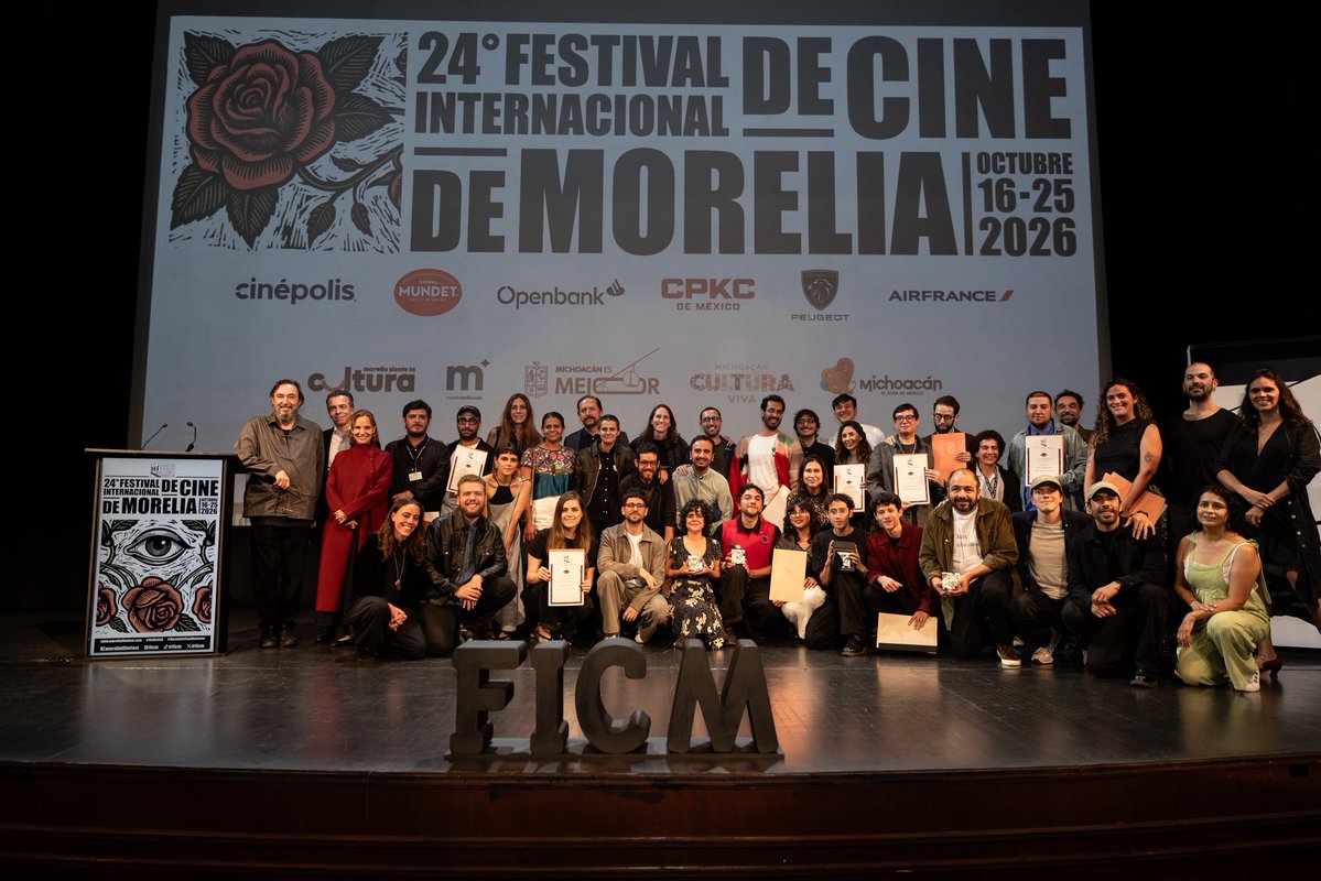 FICM's tweet photo. 🏆 ¡Conoce a los ganadores del #FICM2026! Celebramos las películas, cineastas y talentos que dejaron huella en la 24ª edición del Festival Internacional de Cine de Morelia. 🎬✨

Leer más 🎬👉 [ https://t.co/d3MEHtuS8b ] https://t.co/3dO1j4RSCn