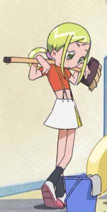badboyzradgurlz's tweet photo. holding a broom like this is cool. If a girl like momo went to my school as a little boy id have thought she was so cool https://t.co/upWEBQtG0r