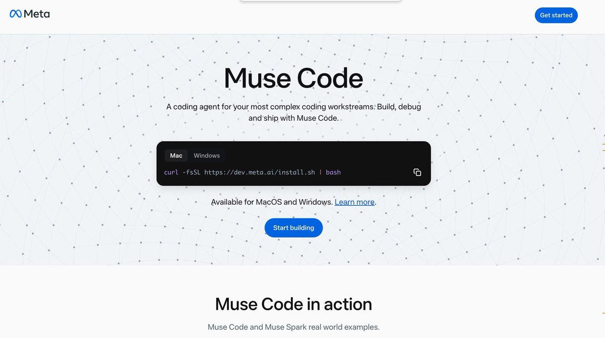 giang_ntc's tweet photo. Meta just launched Muse, with strong coding scores—behind only Claude’s Opus and Sonnet—at a much lower cost. Definitely worth a try, though it doesnt Linux support yet.

#Muse #MetaAI #AICoding #CodingAssistant #DevTools https://t.co/bFdlOTv4HS