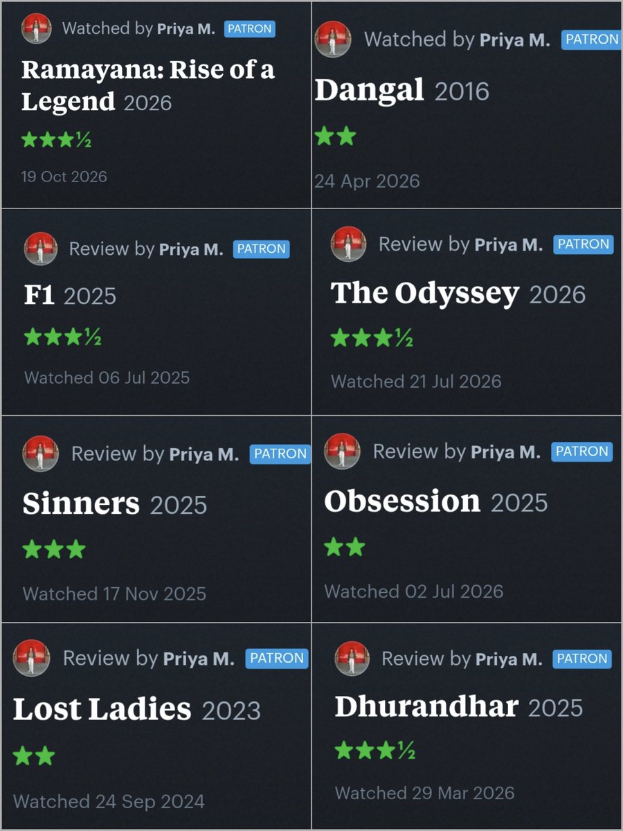 KapoorsKnight's tweet photo. First review of Ramayana is out 
( it's far better movie than obsession, sinners and dangal according to her ) 🔥 https://t.co/7YEoP1aOvp