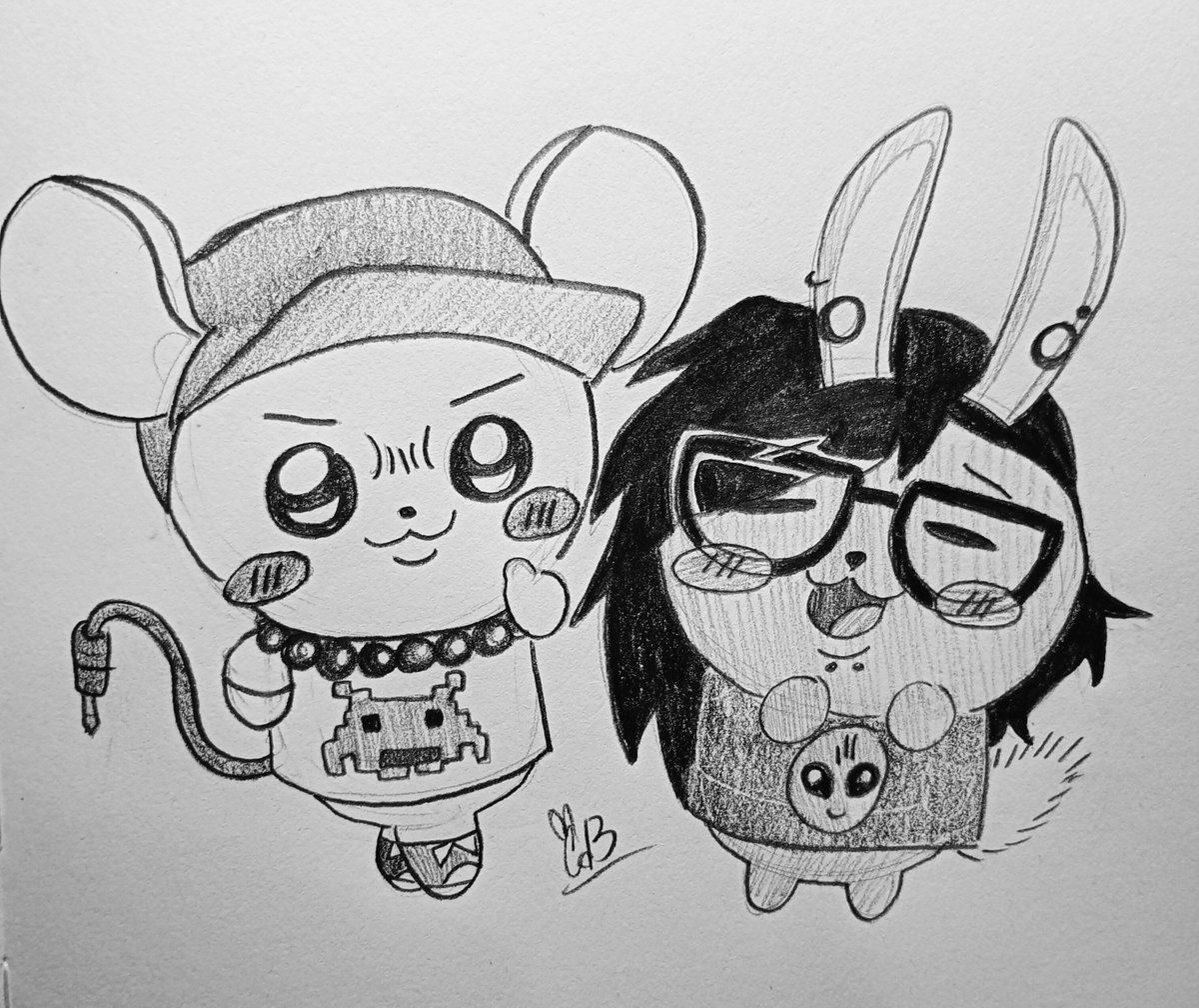 CecyGutiG's tweet photo. Djs as Chiikawas
Thomas is a puppy
Guy-Man is a cat
Joel is a mouse (obviously)
and Sonny is a rabbit 
#chiikawa #chiikawafanart #daftpunk #deadmau5 #skrillex https://t.co/ngi252mHZh