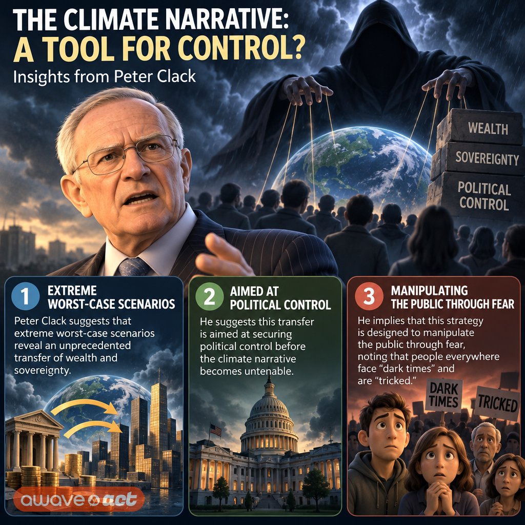 PeterDClack's tweet photo. Dramatic predictions of a 5.5°C rise by 2100 are now dismissed as 'implausible' - and planet Earth is not even remotely facing runaway warming.

The United Nations warming scenario is now widely acknowledged by scientists as implausible. We also live within a cooler ice age regime that has lasted tens of millions of years. Global temperatures remain a full 9°C colder than the 24°C average spanning the past 485 million years (Judd et al., Science 2024).

Also, world temperatures have only changed by up to 1.4°C over the roughly 250 years since the start of the Industrial Revolution. This is not sufficient justification for a crisis.

First introduced in 2011 to guide policy, this extreme scenario - known as RCP8.5 (and later SSP5-8.5) - served as the primary engine for the terrifying headlines for over a decade. With the retirement of the extreme 5.5°C baseline ahead of the 7th Assessment Report (AR7), the ceiling for high-emissions temperature projections has been dropped.

The IPCC's high-end baselines have been downgraded toward a maximum around 3.3°C, and even this is likely to be just as implausible. Perhaps this is why the latest AR7 committee hearings have just been suspended.

Changes in CO₂ concentrations do not automatically trigger runaway temperatures. The world is too complex, and too many other factors have been left out. Any analysis of past climate reveals the world does not have a single temperature or a single climate; these are computerised composites, designed to maximise existential dread.

A lift in CO₂ has already delivered measurable green leaf expansion across the world, as captured by NASA satellite data. Some cereal crop yields have jumped by 280%.
CO₂ is a trace atmospheric gas - around 420 parts per million - which is among the lowest concentrations in all geological history, while the atmosphere is over 99% nitrogen, oxygen, and argon, with water vapor exceeding CO₂ many times over.

This deceptive original scenario - promoted heavily through the UN and the media - galvanised Net Zero and unleashed global hysteria. It forced the premature decline of reliable energy systems across the West and deindustrialised heavy industry.

The West's arch competitor, China, inherited the title of the world's greatest manufacturing nation in history. Now Beijing provides around 90% of the world's turbines, solar panels and components. Its industrial power is built on the world's greatest volume of coal-fired power stations. 

It is also the world's largest annual emitter of carbon dioxide, producing roughly 30% to 33% of global carbon dioxide emissions annually - releasing over 13 billion tons per year.

This is the greatest transfer of wealth in history - without a shot fired in anger.
