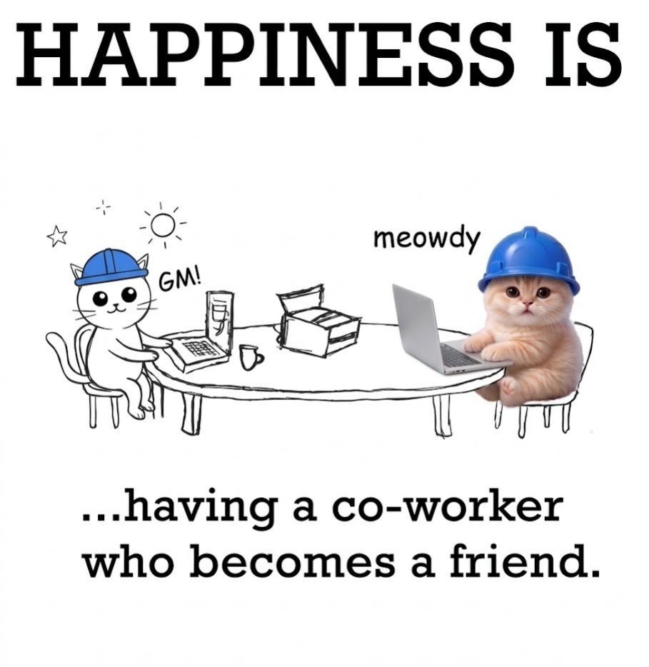 CatFood4BasePpl's tweet photo. We may not be best of friends now but I'm sure we'll learn to get a long over time. $Basecat #coworkers https://t.co/rvExVzHfIx