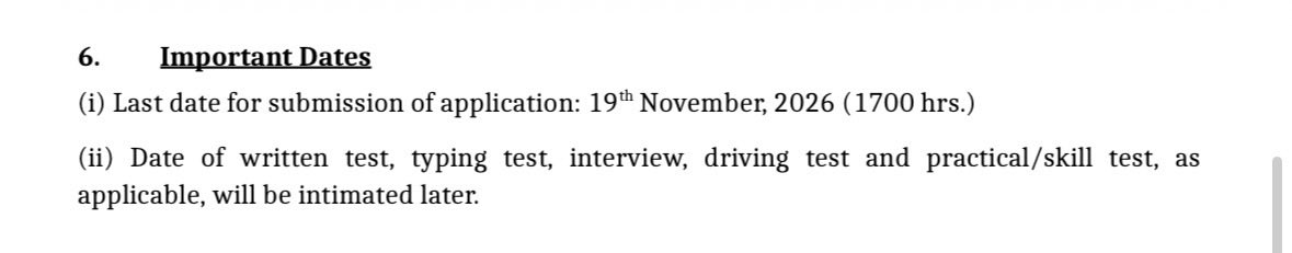 CGIJeddah's tweet photo. 📢 Recruitment Notice

The Consulate General of India, Jeddah, invites applications from eligible candidates for the following posts:

🔹 Clerk – 02 Posts
🔹 Chauffeur – 01 Post
🔹 Gardener – 01 Post

📅 Last Date: 19 November 2026 (1700 hrs)

🔗 For eligibility criteria, application forms & details:
https://t.co/23MbXjdHfB