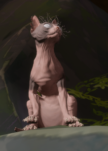 rabidwooloo's tweet photo. hey guys which character should get the most detailed model in the official warrior cats rpg that people have been begging for for 20+ years? i think it should be the bald freak who has no lines and only appears as a background cameo in one specific area https://t.co/UPS3hUIRE9