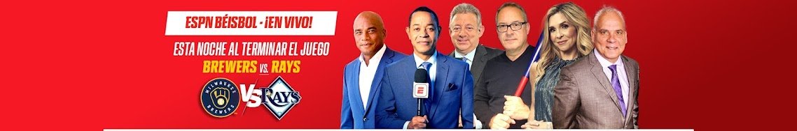 richard93612's tweet photo. Portada ESPN Béisbol - ¡En Vivo! del canal #ESPNDeportes de YouTube en #ESPN con @CaroGuillenTV-@Orlandoduke26-@Enrique_Rojas1-@GuillermoCelis-@SoyLuisAAlvarez-@EJerezESPN para juego 1 #WorldSeries/#SerieMundial.

#MLBxESPN #MLB #TBvsMIL https://t.co/pTHSwhrjX5