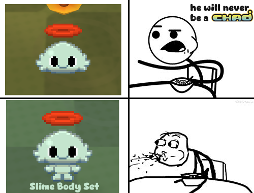 SlimeBoxGames's tweet photo. found a old meme in my library, you can have it

#chaogarden #roguelike #IndieDev #cozygame #myslimegarden https://t.co/XS49VVOrMk