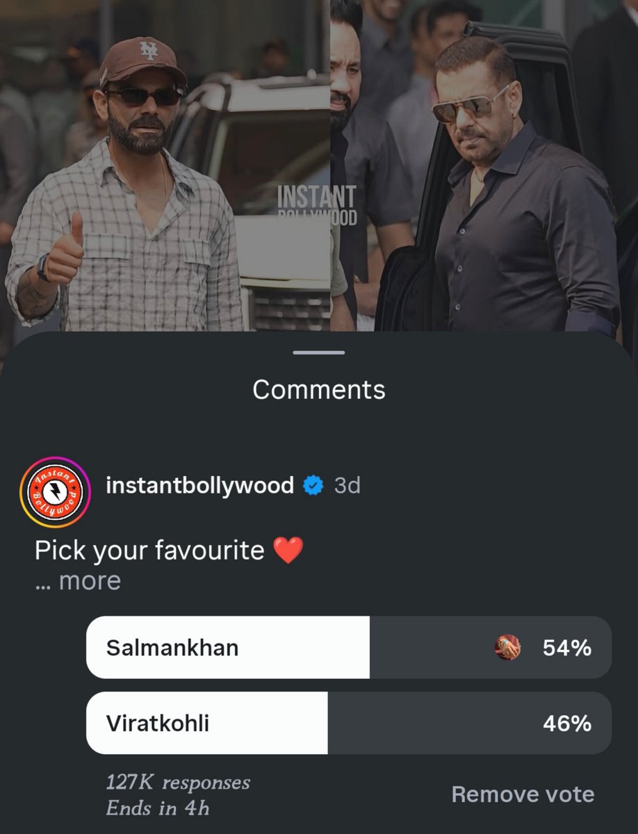 MONSTER_DOOM's tweet photo. 🚨 The BIGGEST poll in the history of social media,Almost 130K votes! 🤯🔥

This is the first time I’ve seen a poll where #ViratKohli couldn’t even cross 50%.

If it were any other celebrity in place of #SalmanKhan (except Ronaldo &amp; Messi), Virat would have won this poll easily. https://t.co/iu2NNzwNoQ