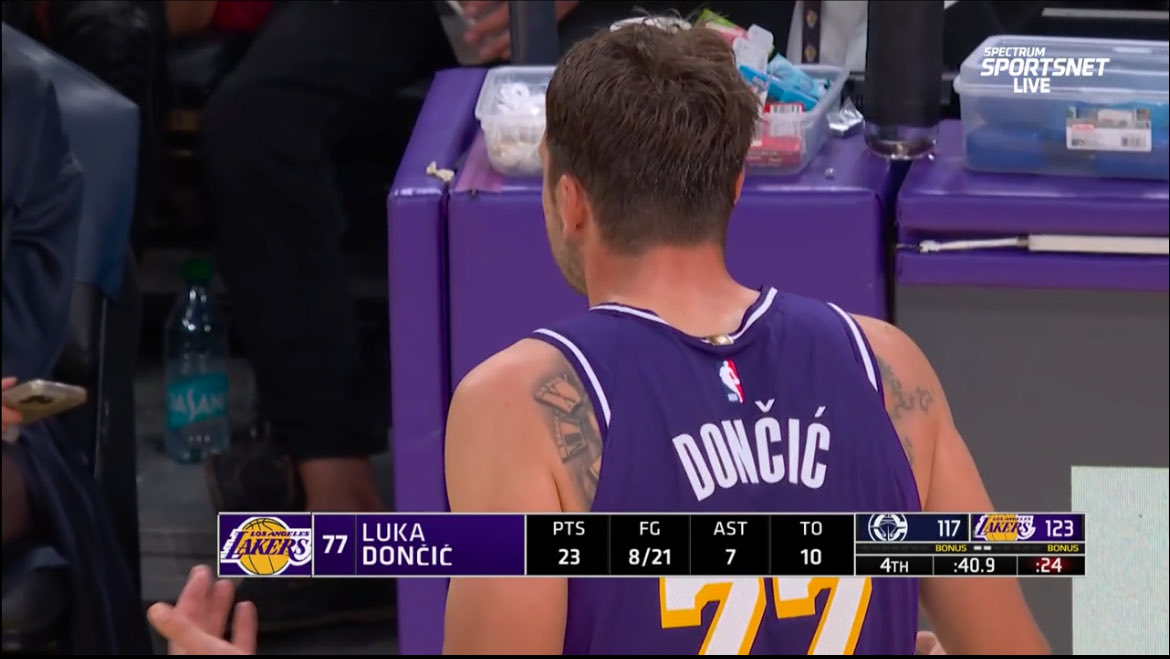 Kynxis_'s tweet photo. LUKA WITH A DOUBLE DOUBLE, HES FINALLY FREE FROM THE LEBRON https://t.co/Sh7PVVZN9O