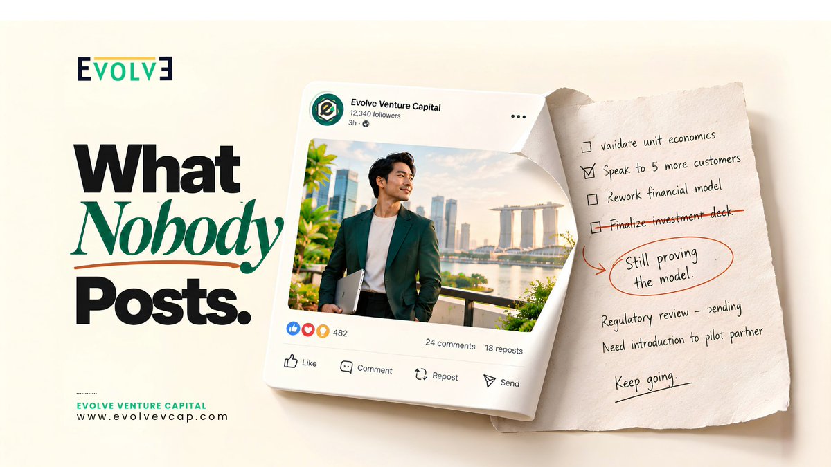 evolvevc's tweet photo. What Nobody Posts About Raising a Series A

Click the link below to read the full article.

🔗https://t.co/XAxJvv52Kc

contact@evolvevcap.com
https://t.co/mej1EY9CY4
WhatsApp: +65 8181 4097

#Evolvevcap #EvolveVentureCapital #SeriesA #VentureCapital #Founder #EvolveVentureCapital https://t.co/287vVETR6x