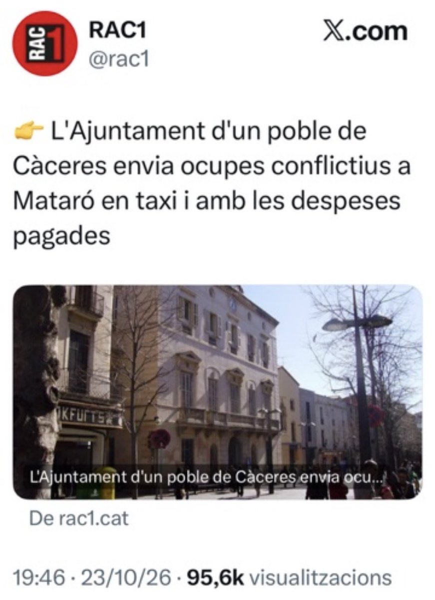 viquirepublica's tweet photo. Catalunya ha assumit gairebé el 30% de la immigració de l’Estat: 3 vegades més que Andalusia, 5 que Madrid i 6 que València.

Dels 1,17 milions de sol·licituds de regularització a Espanya, Catalunya n’ha registrat més de 257.000, la xifra més alta.

Anys i anys d’autobusos arribant de matinada d’Extremadura i Andalusia, d’amagat, amb gent estrangera, les despeses pagades i deixant-los aquí.

Tot això en un país de 8 milions de persones, preparat per a 4, que no dona l’abast, col·lapsat a tots els nivells i amb uns serveis públics sotmesos a una pressió enorme. I, ara suma-hi el reagrupament familiar que triplicarà l’impacte d’aquests fluxos.

I ara, per més inri, un ajuntament de Càceres envia ocupes conflictius a Mataró en taxi, amb cinc dies d’allotjament pagats, i els deixa aquí sense avisar ningú.

Substitució demogràfica, inseguretat en augment, pressió sobre l’estat del benestar i una llengua i una identitat catalanes cada vegada més arraconades.

I tu, aplaudint amb les orelles perquè t’han fet creure que això va de ser bona persona.

No és solidaritat.
És hipotecar el futur del nostre país i acabar fent realitat el somni humit espanyol: la substitució del poble català.