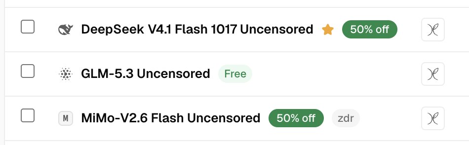 explabsai's tweet photo. GLM 5.3 uncensored is now live in the catalog.

You asked for it, we provided.

Free for a limited time. https://t.co/eDA7D0fzed
