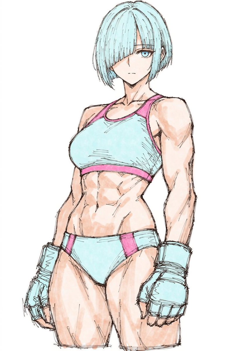 8tpha's tweet photo. 名前:篠崎・アナスタシア・好美(しのざき あなすたしあ このみ)
性別:♀
年齢:19
身長:185cm
体重:70kg
スタイル:サンボ 

ユイの所属するジムの後輩の1人。スラブ系と日本のハーフ。高名なサンビストだった母の英才教育を受けた関節技の名手。
185cmの長身と長い手足を活かし、相手を確実に、そして執拗に掴み、逃げても逃げても関節技に引き込む様子から「スレドピート(ロシア語で"追跡者"の意)」の異名を取る。

クールそうな見た目ながら天然な性格で、他人に対する警戒心が極端に薄い。確信した様な、あるいは儚げな口ぶりでとぼけた様な事を口にする為、初見の相手は見た目とのギャップに困惑する。また大食いで、特に試合後は「考え過ぎて糖分が無くなった」と言って大量のデザートを食べに行くのがお決まり。
ユイとは「ユイちゃん先輩」「このみん」と呼び合う仲だが、ユイからは内心「出来れば戦いたくない手強い相手」と思われている。

「世界の真実に気付いた」

「甘いものを食べると、幸せになれる」

 #AIart
 #AIイラスト
 #OC