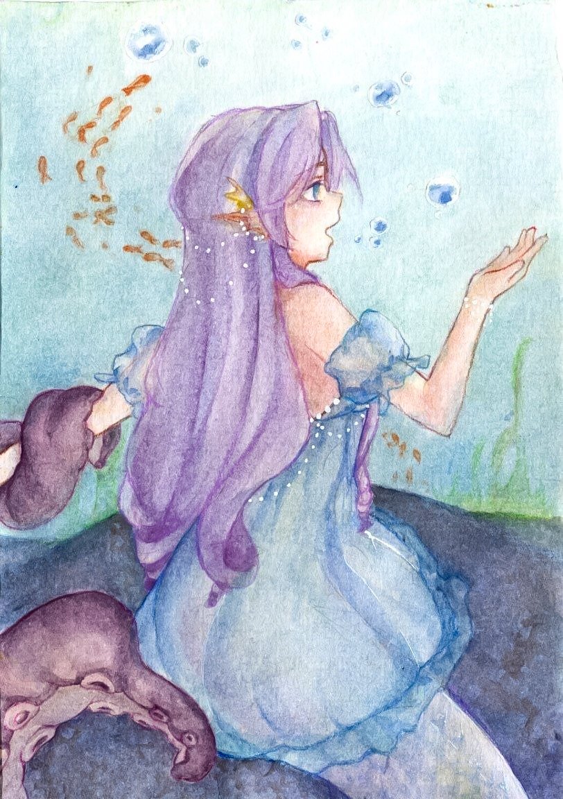 Kazumi_Rikki's tweet photo. Mermaid last voice  [Yume Art]

Media: Mix Media https://t.co/84FhSn6SXj
