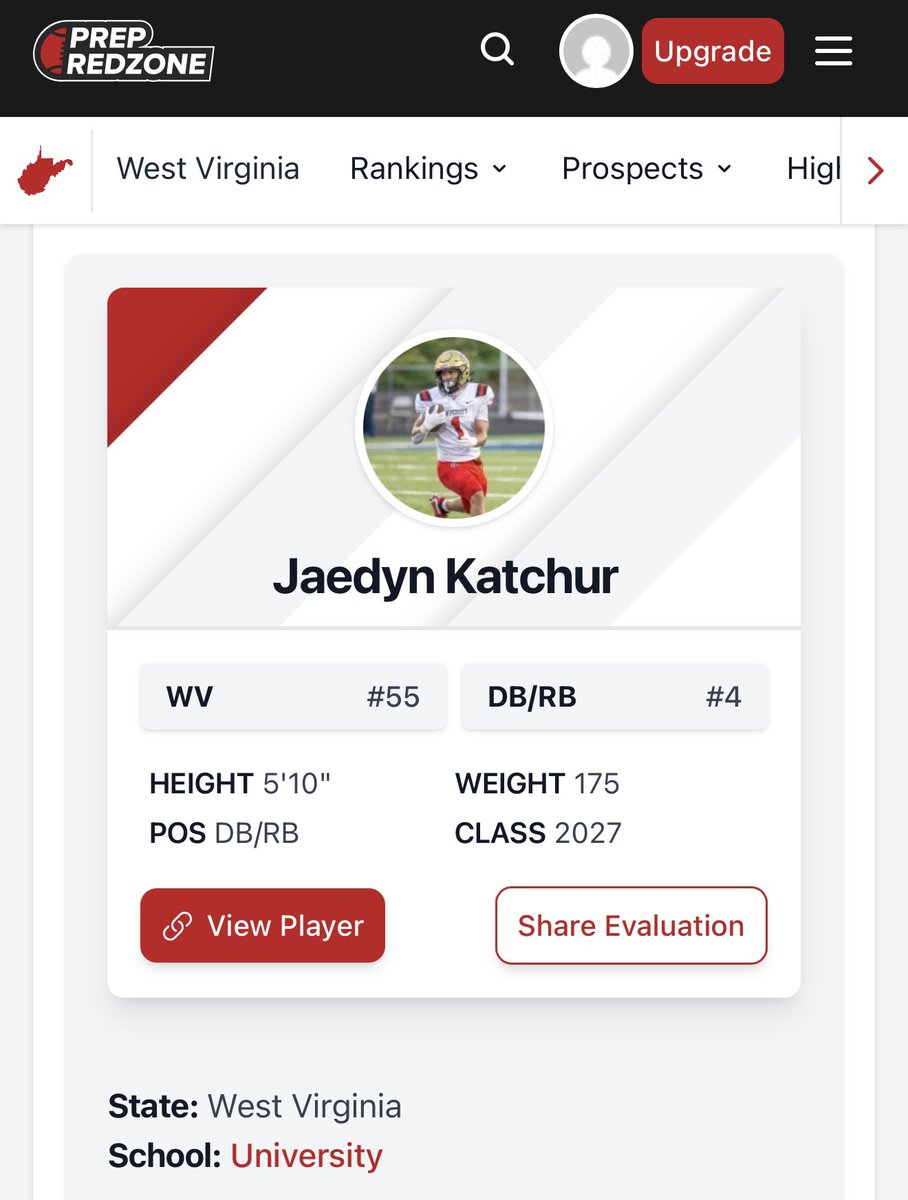 JaedynKatchur's tweet photo. Thank you @PrepRedzoneWV for another great write up! 

@uhshawksfb @CoachSnyderUHS
 #dualsportathlete #senioryear #football #track #RecruitMe https://t.co/RqLG0z6vSt