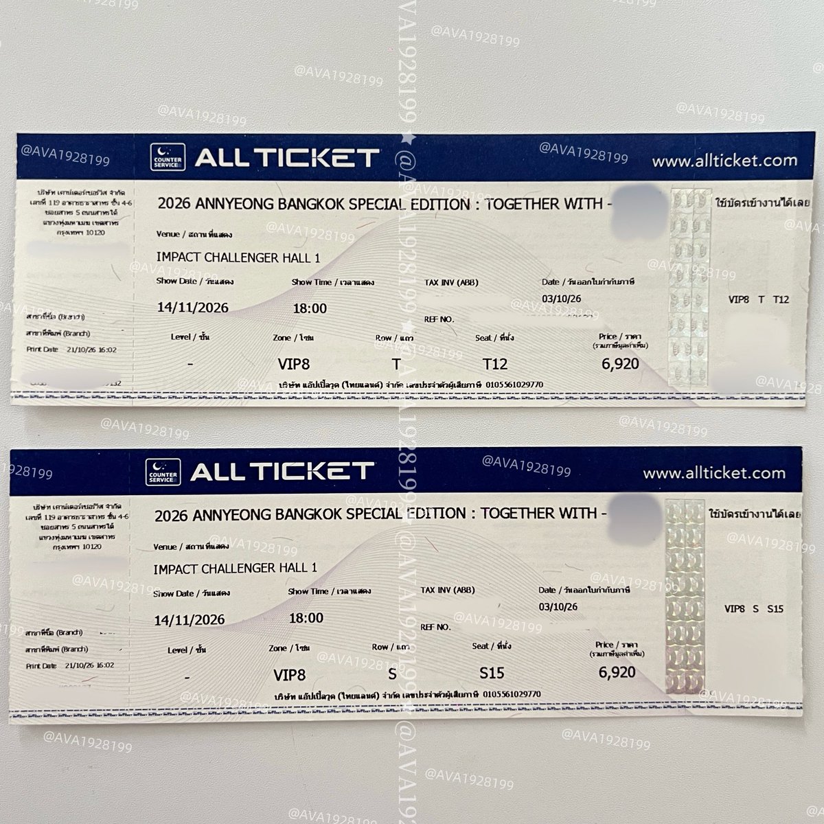 ava1928199's tweet photo. เผื่อมีใครเปลี่ยนใจอยากไปดูเอนไก่ 
ปล่อยเท VIP8 2 ใบ ของเรากับพี่สาว (ไปเหมือนกันแต่เปลี่ยนที่นั่งครับ)
• VIP8 
ที่นั่ง โซน T/T12
ที่นั่ง โซน S/S15
• เทใบละ 6,500฿

นัดรับได้ค่ะ สนใจ Dm ไม่มิจแน่นอน เช็คเฟส อจ บายใจได้เลย 
#ANNYEONG_BANGKOK
#ตลาดนัดenhypen 
#안녕_BANGKOK https://t.co/sGUn5J7nfm