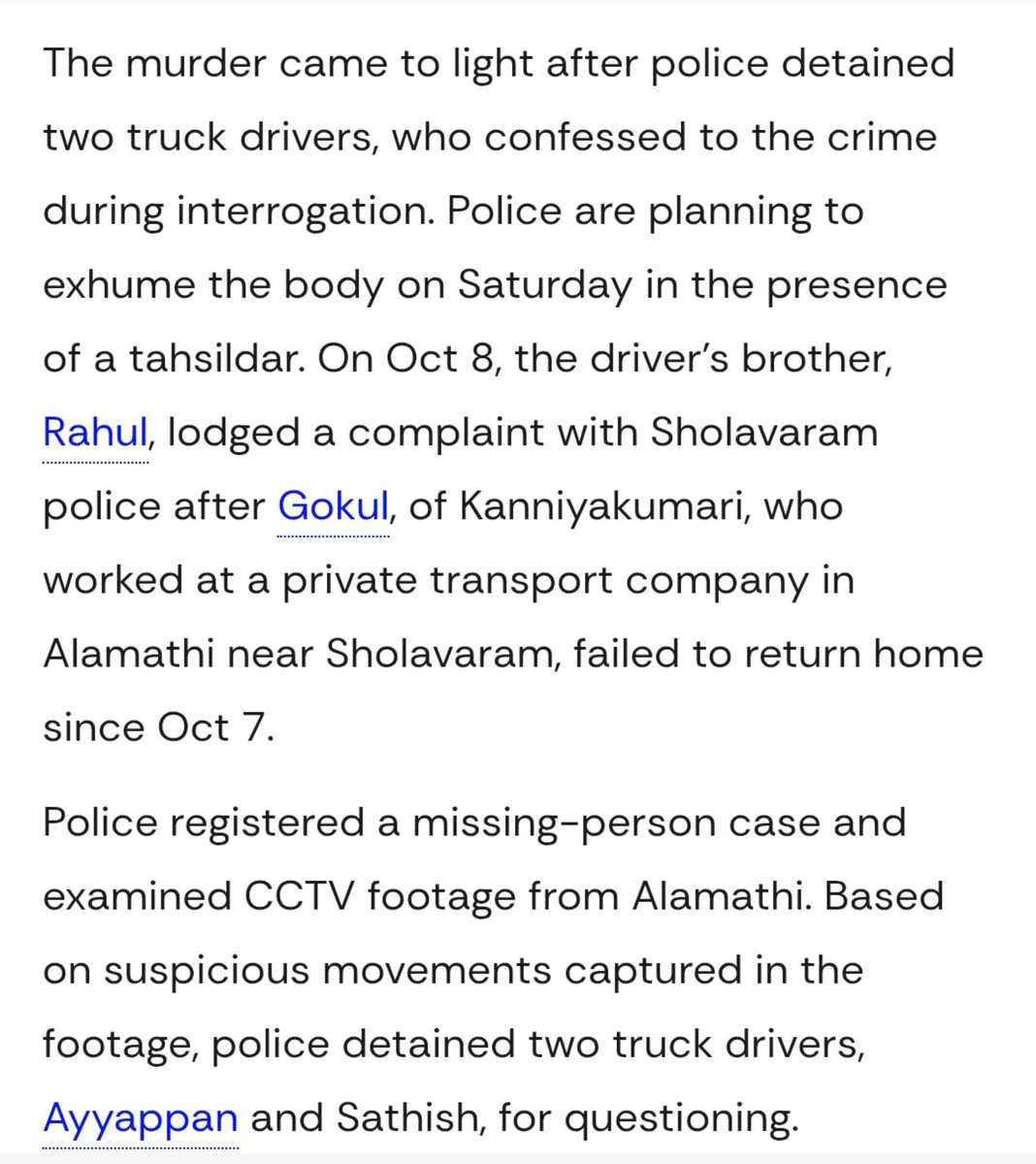 Lalithprashant's tweet photo. Suspected murder: Cops to exhume body of missing man in Chennai |
#Exhume
#Exhumation https://t.co/5FHn9QYamz