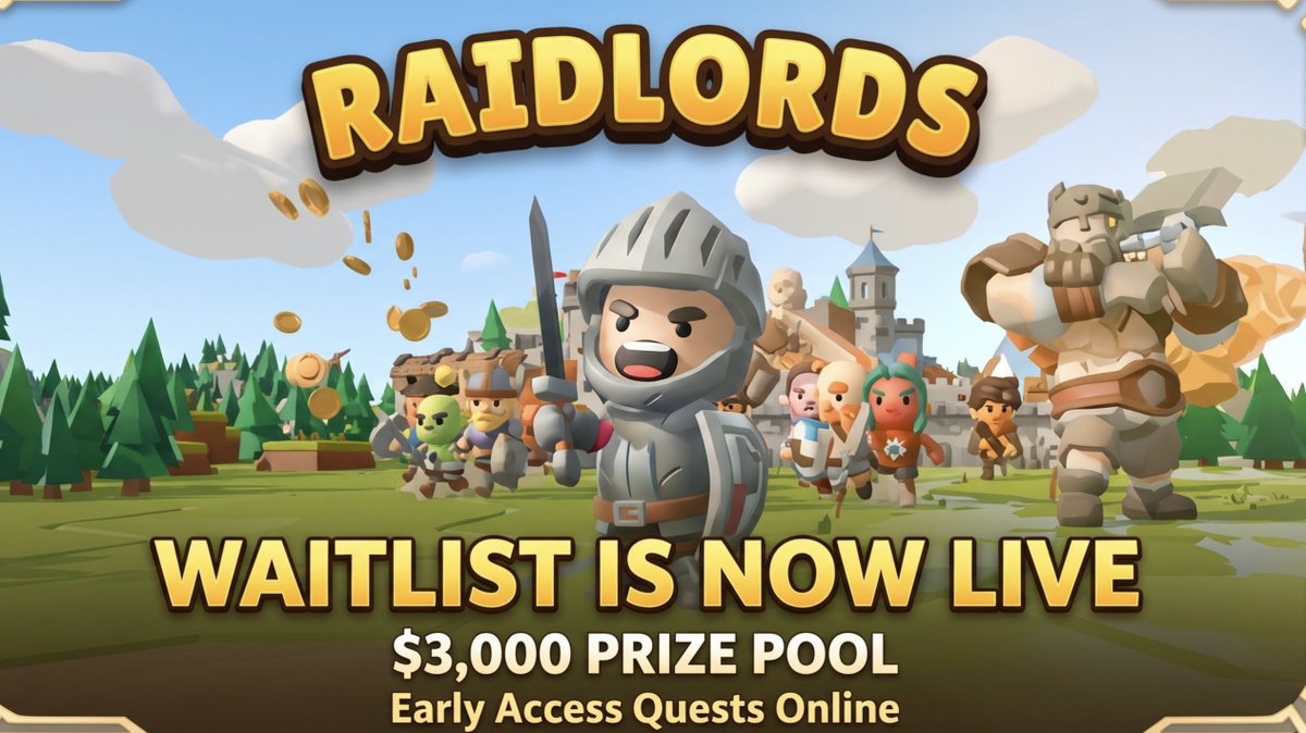 asrn007's tweet photo. If you are looking for an actual early alpha play right now, stop scrolling and look at what @RaidLords is building.
they literally just joined this month (October 2026) and are sitting at under 4k followers, which means almost nobody on the broader timeline has caught on yet. While everyone else is fighting over the same recycled narratives, @0xOziK is quietly shipping the most advanced multiplayer strategy game on @RobinhoodCrypto.
Here is why I’m locking in on this right now:

 1. The raid. Loot. rule. loop: web3 gaming usually fails because projects forget to make an actual game. a proper multiplayer strategy setup where you raid, loot, and battle for control is the exact kind of competitive mechanic that keeps players hooked long-term.

 2. waitlist is officially live : you don’t have to wait months to get involved. By jumping into the waitlist and completing the quests right now, you secure a full day of early access before the public floodgates open. In strategy games where resource control and early positioning matter, a 24-hour head start is massive.

 3. real incentives on the table: they are already putting up a $3,000 waitlist prize pool straight out of the gate:
$2,000 going directly to the top 100 grinders on the leaderboard.

$1,000 split among 100 random participants so even if you aren't a mega influencer, just showing up and doing the quests gives you a real shot.
Building on the @RobinhoodCrypto ecosystem is a massive brain move for onboarding normal gamers without complicated wallet friction. Getting in when the follower count is still around 3.8k is the definition of being early.
I have already locked in my spot on https://t.co/RjIiwjpSDB and started knocking out the quests.

who else is grinding for that Top 100 leaderboard spot and the 24-hour head start? drop your profiles below, let’s raid together