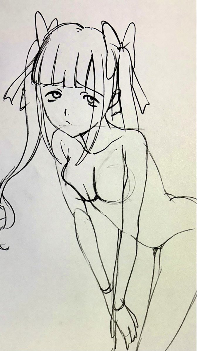 Ishiuchiagogo's tweet photo. 下描き https://t.co/qu1n1jrlzg