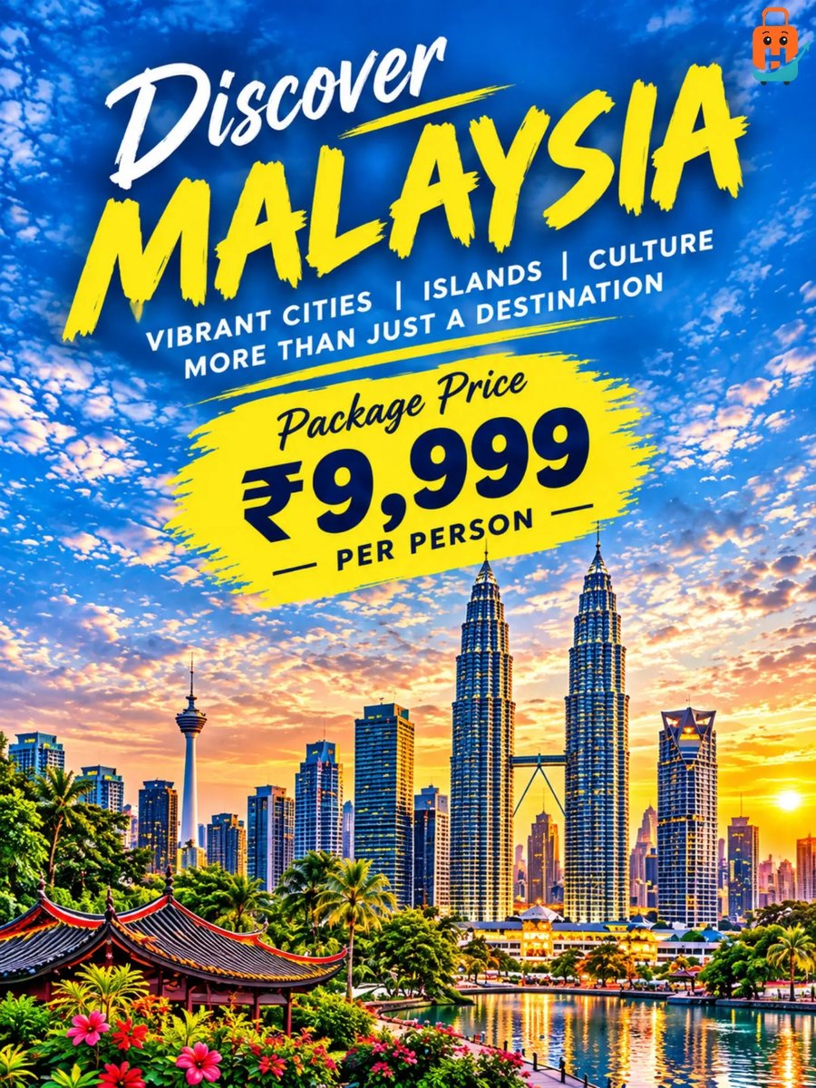 reeq_93's tweet photo. Discover Malaysia with Hemu Holidays! Vibrant cities, stunning islands, rich culture and unforgettable experiences. Packages from ₹9, 999 per person with stays, meals, transfers and sightseeing. DM “MALAYSIA” for itinerary and booking details. https://t.co/dUOz5bR7Kb