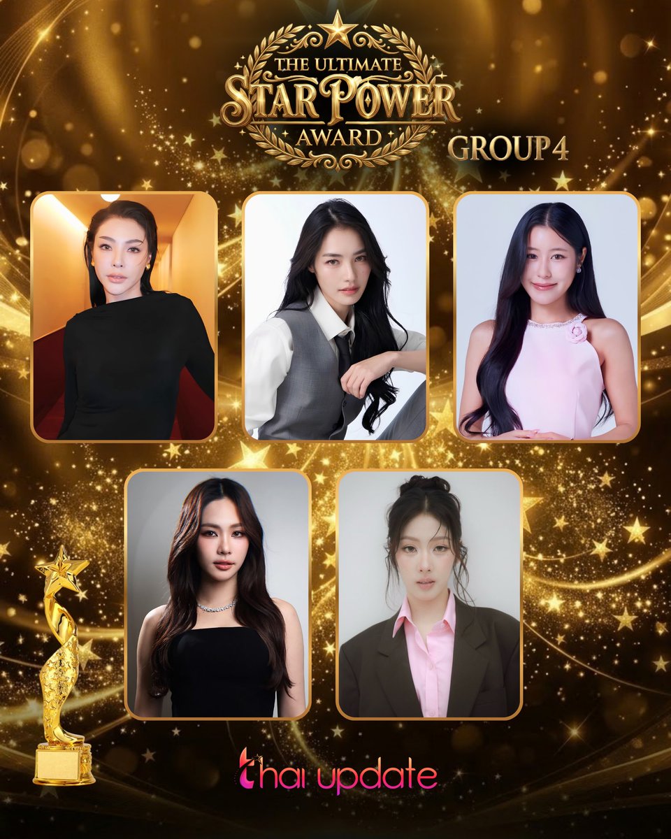 thaiupdate2021's tweet photo. ✅ The Ultimate Star Power Award—Group 4

Vote 🗳️ Here 👉🏻 https://t.co/MyCBdW8uyO

#fayeperaya #mintranchrawee #ciizerutricha
#bintsireethorn #puyy_faii 
🏆 
#thaiupdate2019 
#thaiupdateawards2026 https://t.co/ObOR28Xw1O