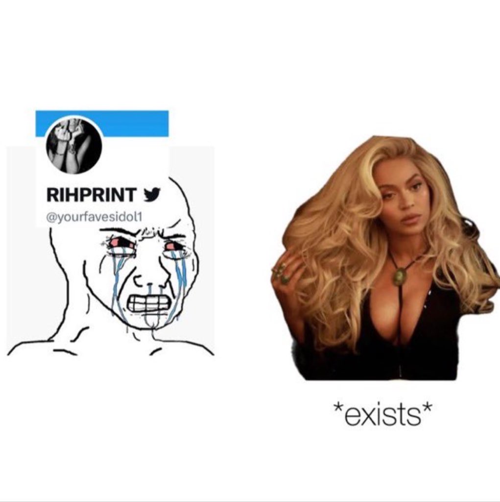 MAH2020202020's tweet photo. Beyoncé lives rent free in your head 🤡 https://t.co/ho5kMiRdO9