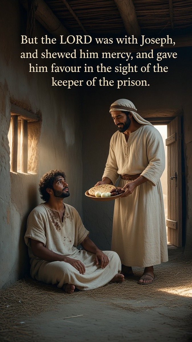 AlphaMarkOmega's tweet photo. One verse at a time, from Genesis to Revelation.

Genesis 39:21

Even in prison, mercy finds Joseph.

Share the Journey - Infinite ♾️ Truth.
#BibleArt #BibleVerse #ChristianArt #Scripture #AlphaMarkOmega

01171

Created with Grok | Crafted in Tradition &amp; Light ✨ https://t.co/xt78rulBFE