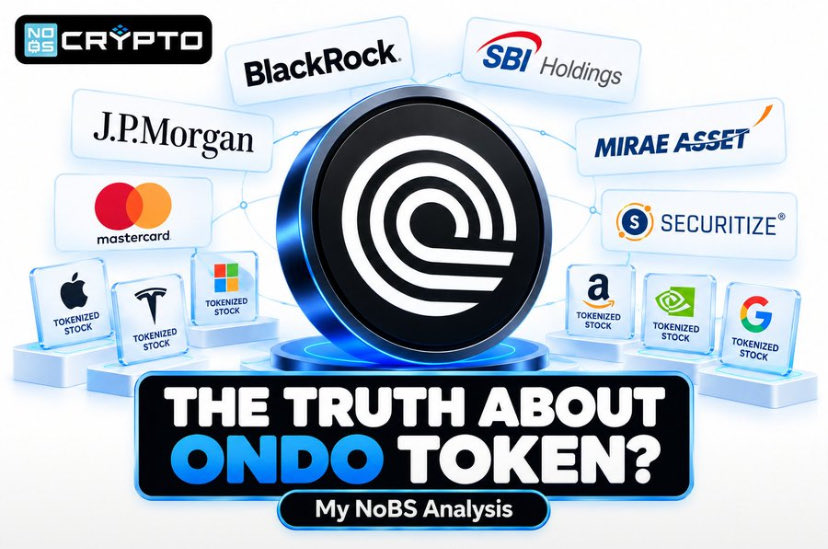 noBSxcrypto's tweet photo. The past few years the #1 $ONDO FUD was token utility

Partnerships always delivering On-chain metrics shows utility

But what about the token?

I'll be sharing my 100% unfiltered thoughts on this soon

Some of you will hate it

Some of you will love it https://t.co/O35YHdIjq4