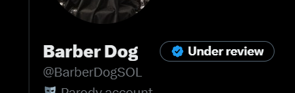 BarberDogSOL's tweet photo. p.s blue check is under review, hopefully wont be too long

G6NnKQTgN7Dmo9yrJXwoqiDm35FznQmQ1qXVFAXPpump https://t.co/3tcinoH3z2