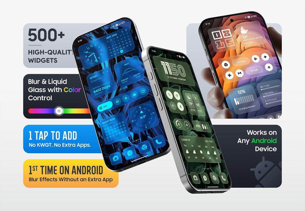 colorwallies's tweet photo. 💖 GIVEAWAY 💖
10 CODES of Liquid Glass Widgets: Blur

Follow @AppsLab_Co &amp; @colorwallies 
Retweet 
Comment 

Link: https://t.co/9PSCxhpflF https://t.co/jNtkWa5N2c