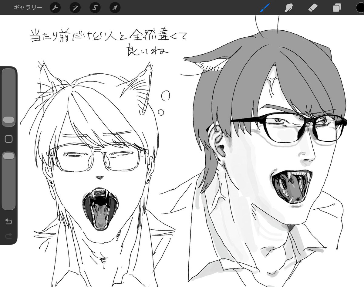 n4kbt's tweet photo. 不良眼鏡を描いてます✍🏻

 #秋の創作クラスタフォロー祭り 
 #絵描きさんと繋がりたい https://t.co/RTQtCEAXHi