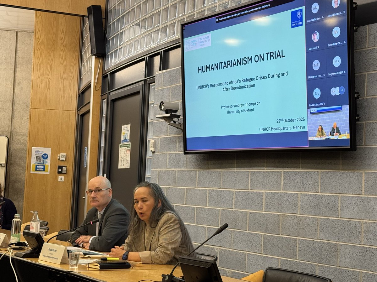 HugoReichenb's tweet photo. This week, Prof Thompson of @UniofOxford joined @Refugees to explore our history: a small agency navigating Cold War politics and decolonization.

Crises brings change: including OAU Refugee Convention’s expanded protections.

Refreshing to be reminded: uncertainty isn’t new. https://t.co/FI21mDwQz8