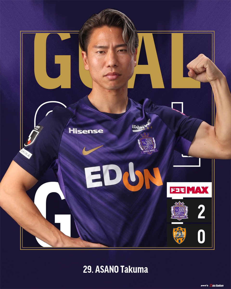 sanfrecce_SFC's tweet photo. 𝑮𝑶𝑶𝑶𝑶𝑶𝑨𝑳!!!

後半5分
広島 2-0 清水

⚽️浅野 拓磨

#ドコモMAX #すべてのサッカーファンへ
#sanfrecce https://t.co/tCKMk708FN